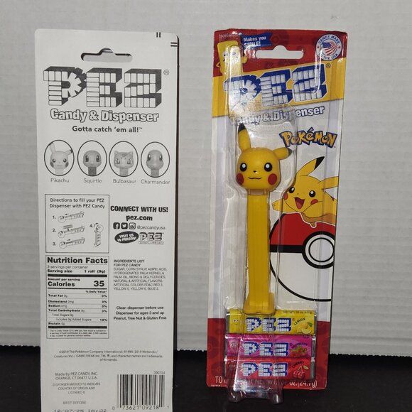 Vintage Pikachu Pokemon Pez Lot of 2 Candy Dispenser 2019 New Factory Sealed - Picture 12 of 13